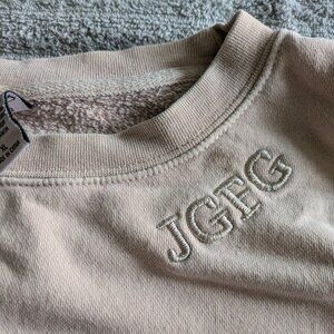 Women's XL sweatshirt - Jen's Get Fit Group merch - (JGFG)- used, like new beige